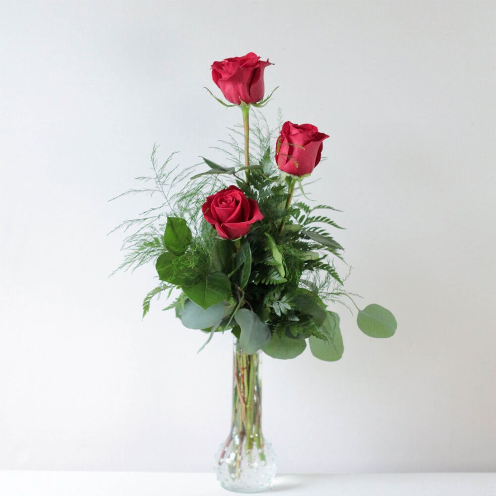 Triple Rose Bud Vase X DO NOT USE UNTIL AFTER VDAY
