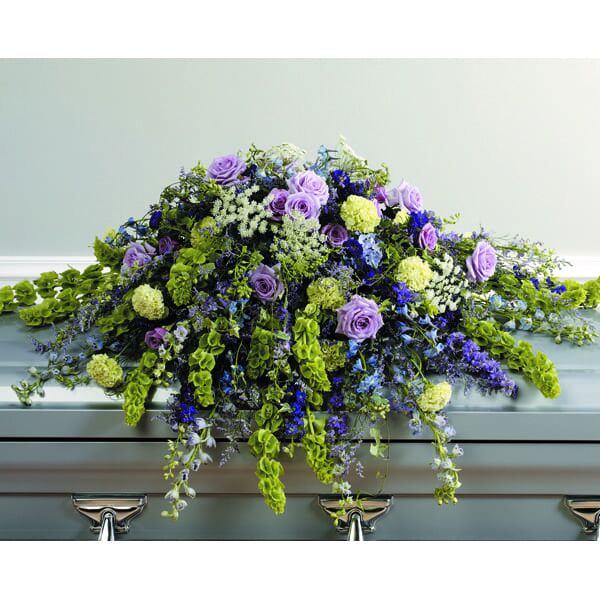 Lavender Goodbye Casket Spray
